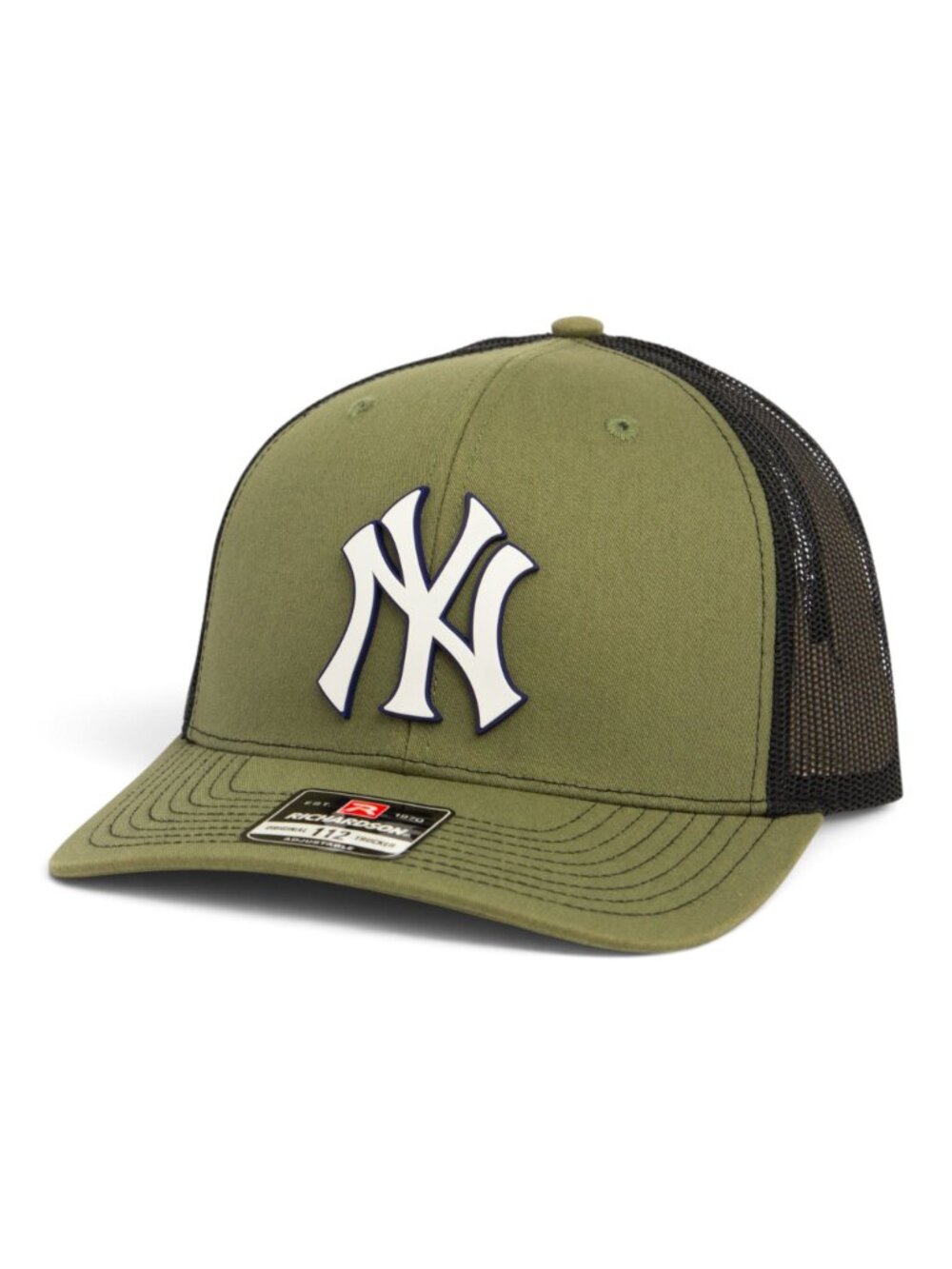 New York Yankees NY White 3D Snapback Trucker Hat- Loden/ Black